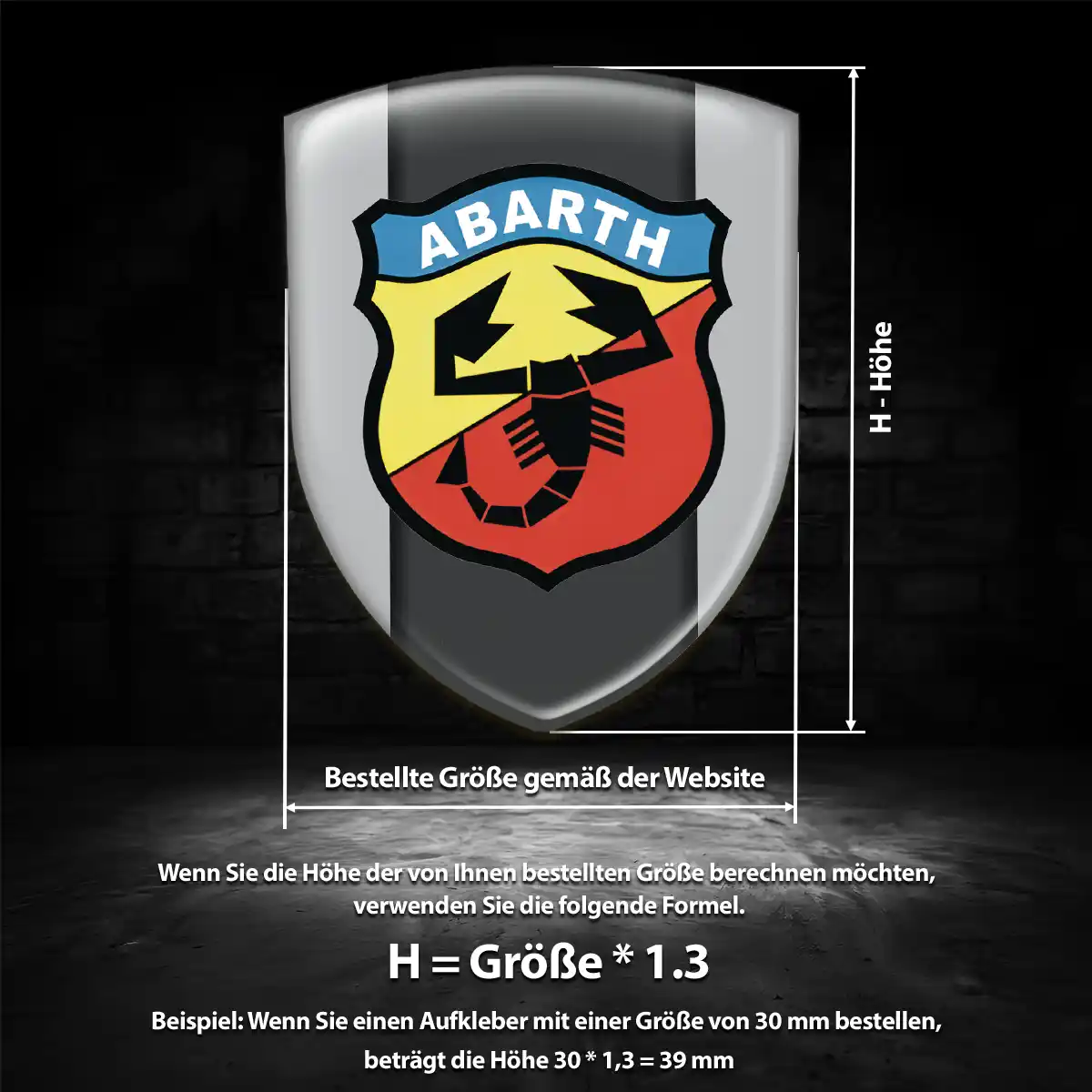 Abarth Aufkleber Emblem Auto Edles Design