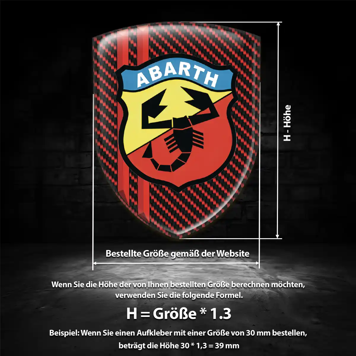 Abarth Aufkleber Emblem Auto Elegantes Design