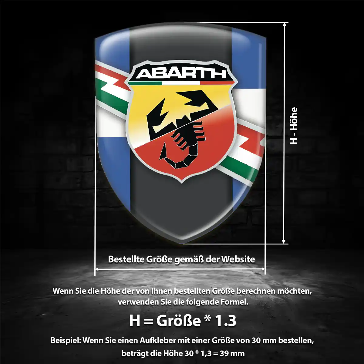 Abarth Aufkleber Emblem Auto Erstklassige Qualität