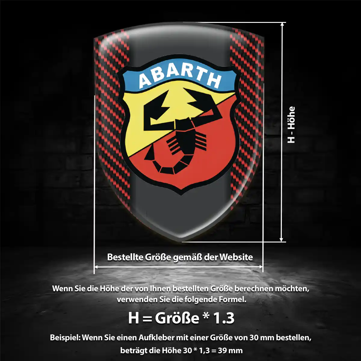 Abarth Aufkleber Emblem Auto Höchste Qualität