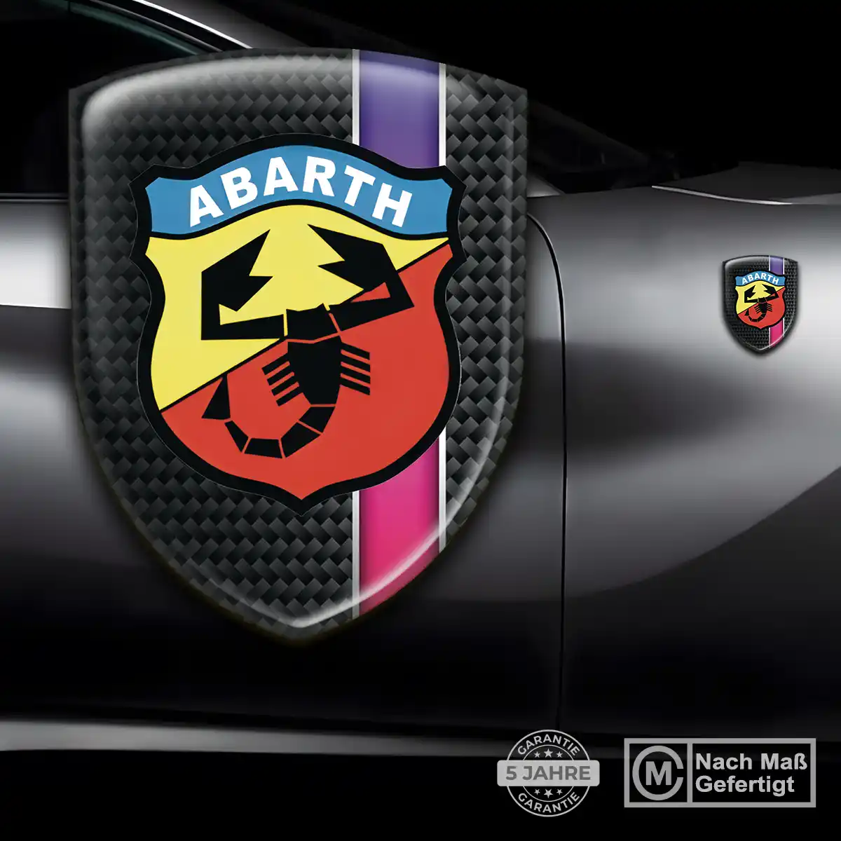 Abarth Aufkleber Emblem Auto Hochwertiges Harz
