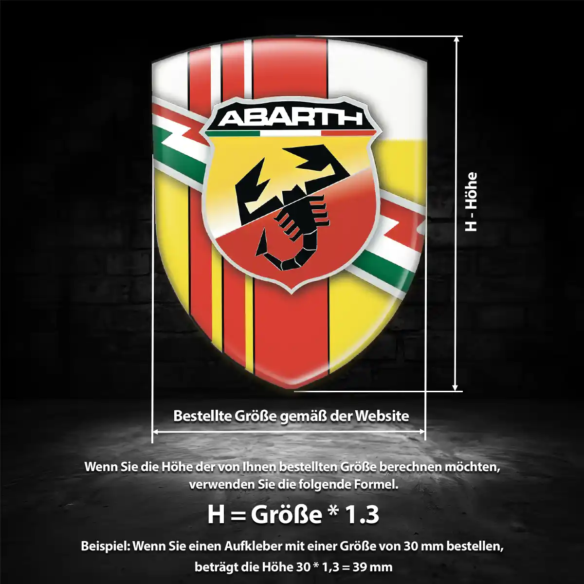 Abarth Aufkleber Emblem Auto Limitierte Auflage