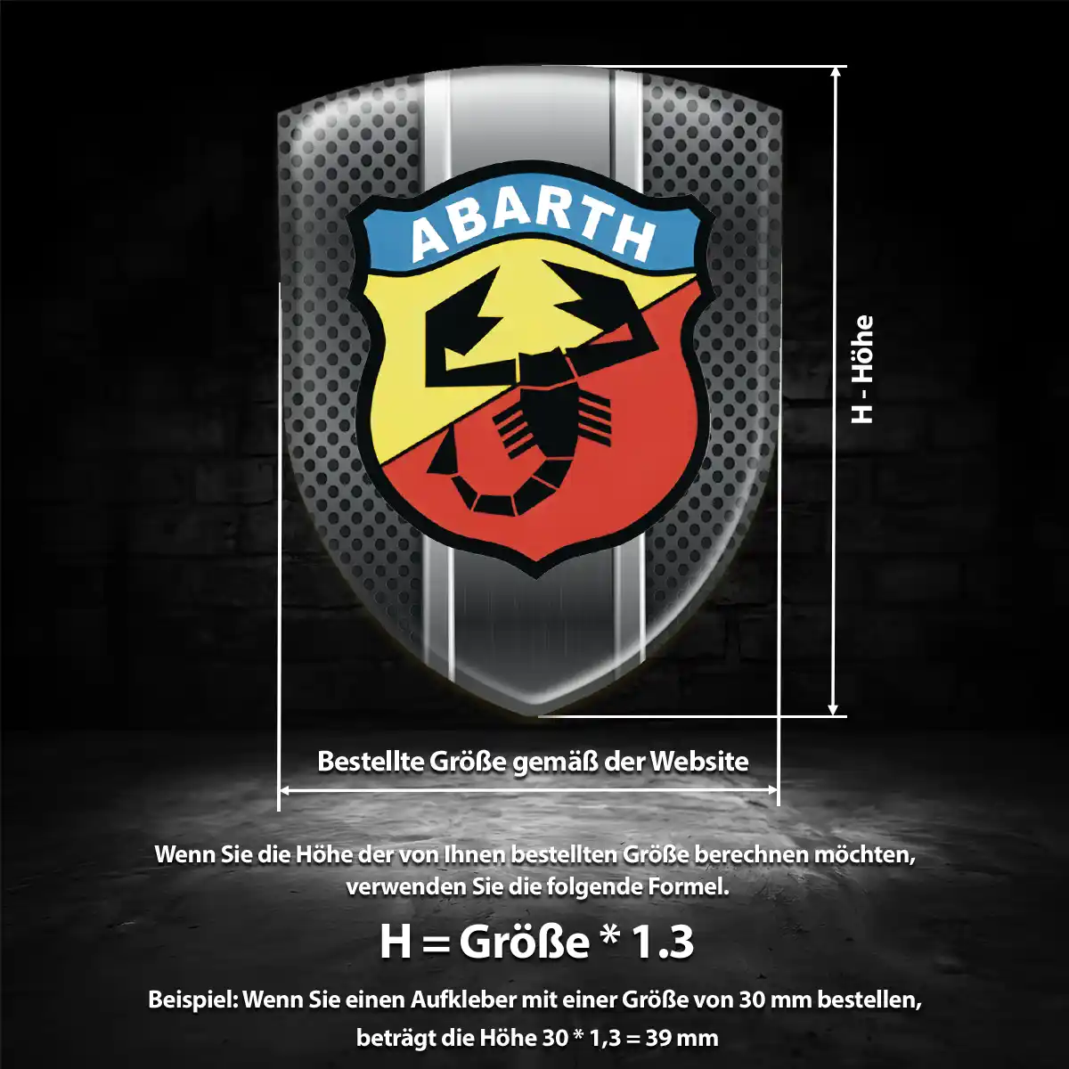 Abarth Aufkleber Emblem Auto Luxus-Edition