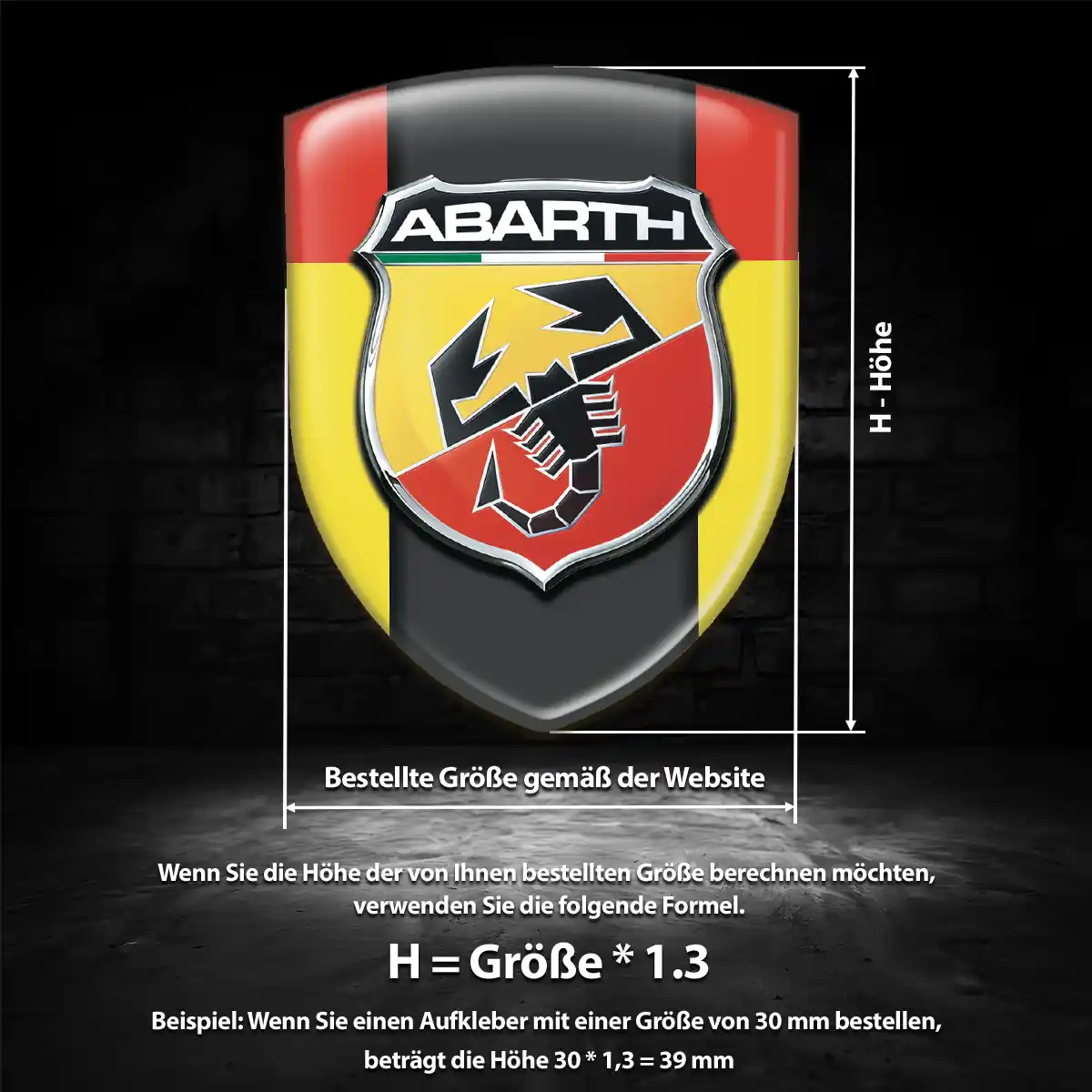 Abarth Aufkleber Emblem Auto Premiumqualität