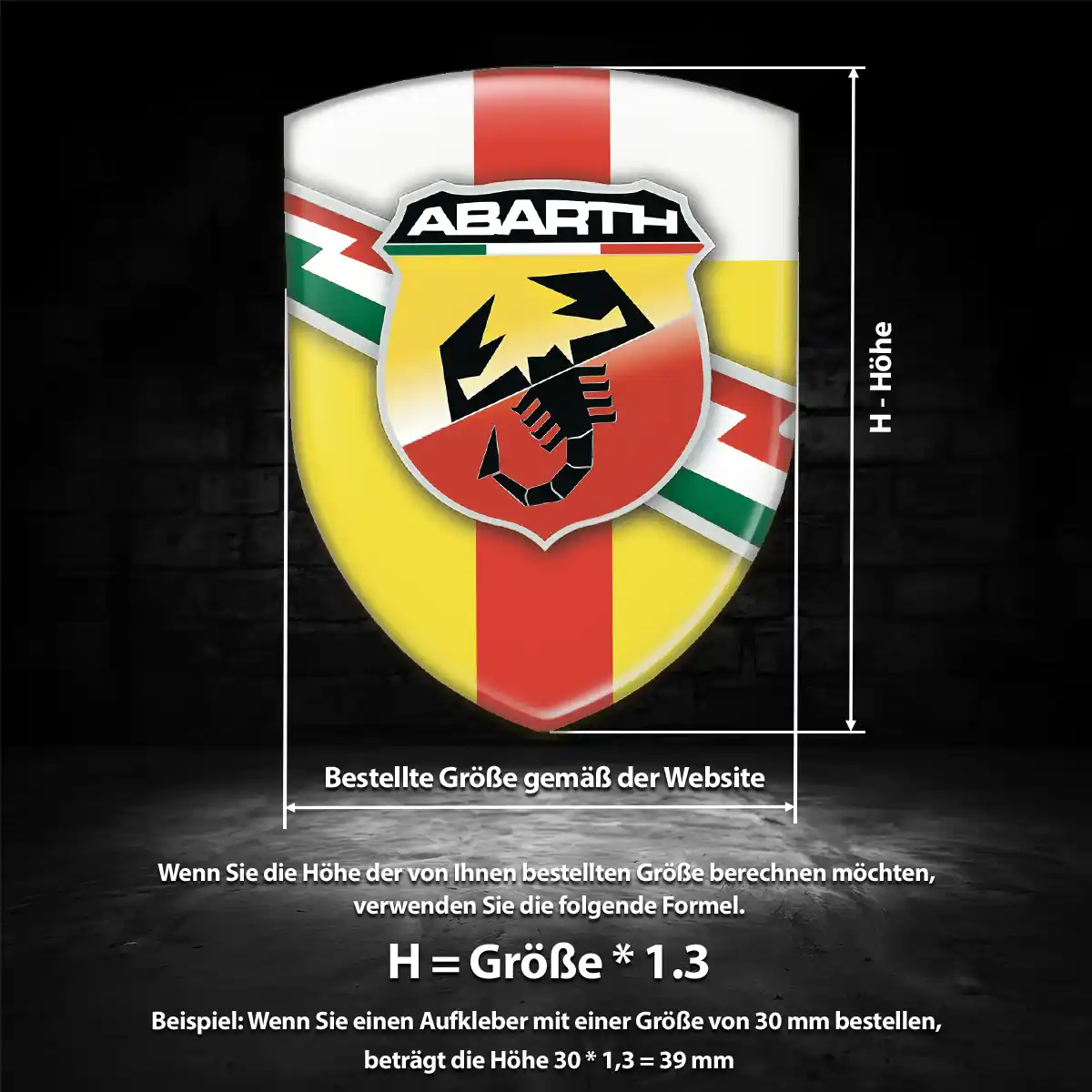 Abarth Aufkleber Emblem Auto Spitzenqualität
