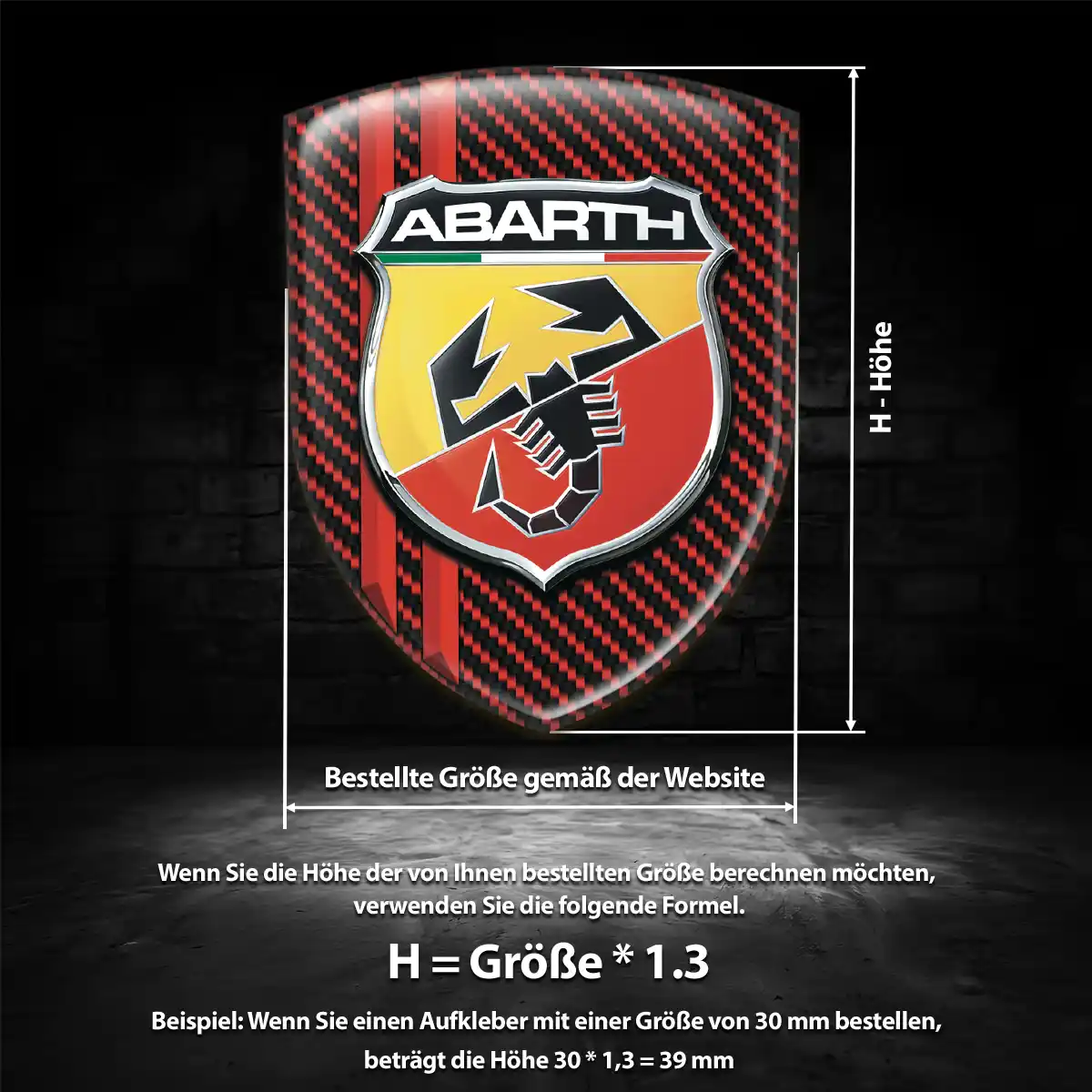 Abarth Aufkleber Emblem Auto Stilvolles Design
