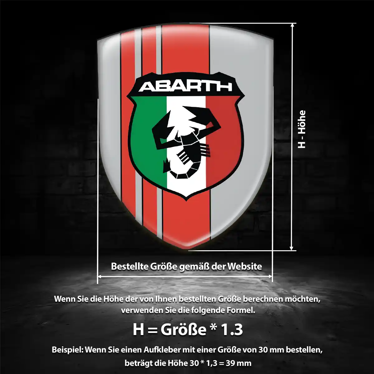Abarth Aufkleber Emblem Überzeugende Qualität