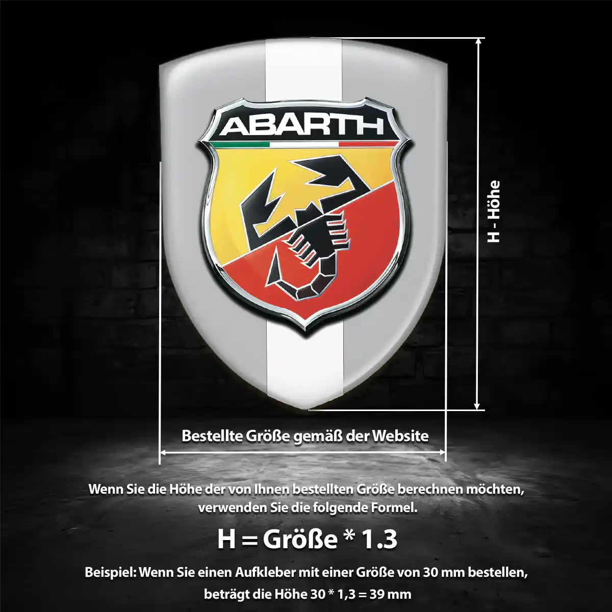Abarth Aufkleber Emblem Elegantes Design