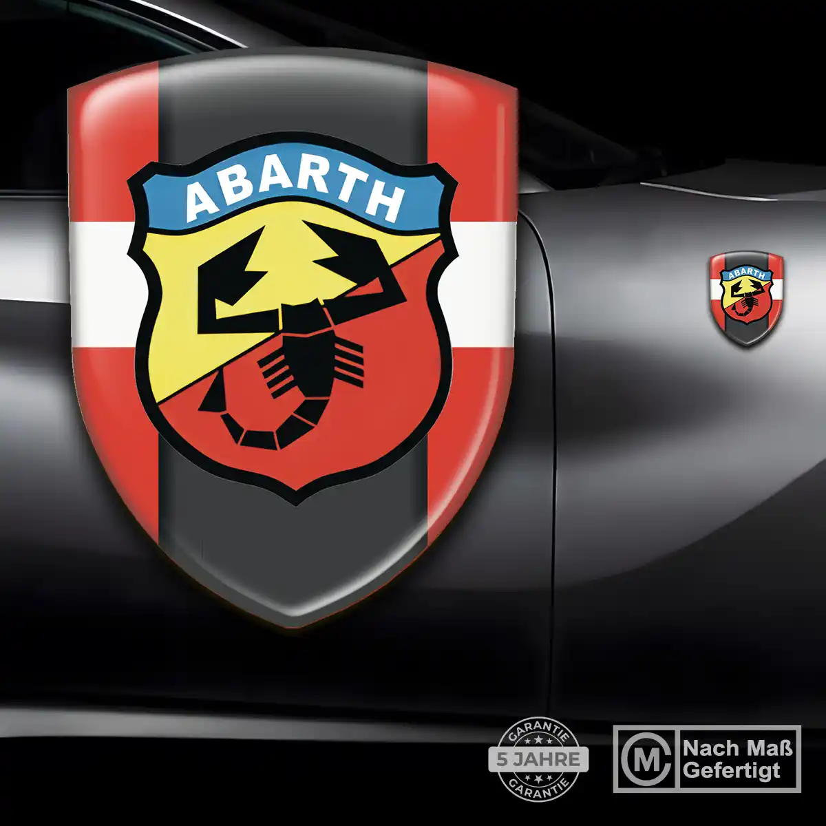Abarth Aufkleber Emblem Hochwertiges Harz