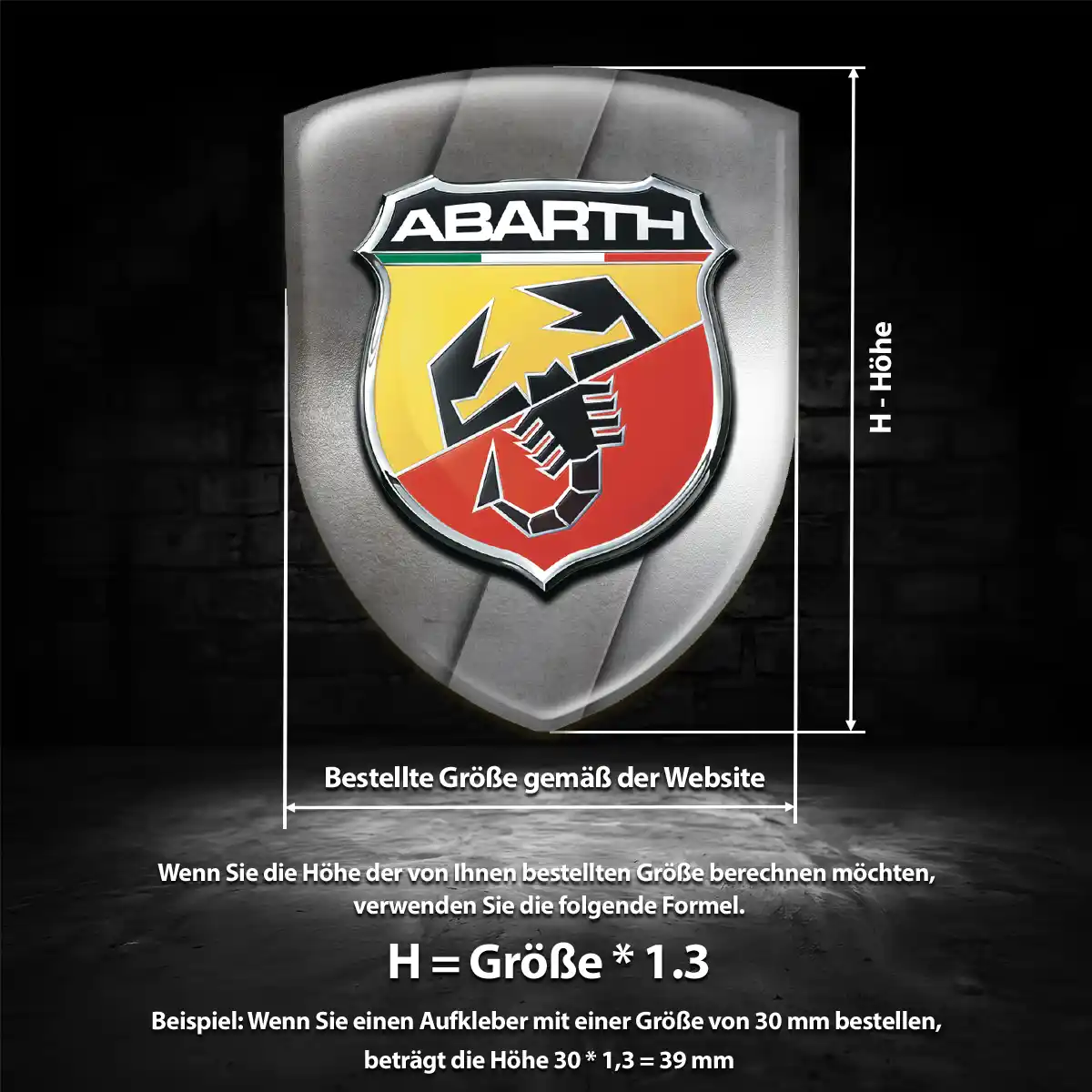 Abarth Aufkleber Emblem Limitierte Auflage