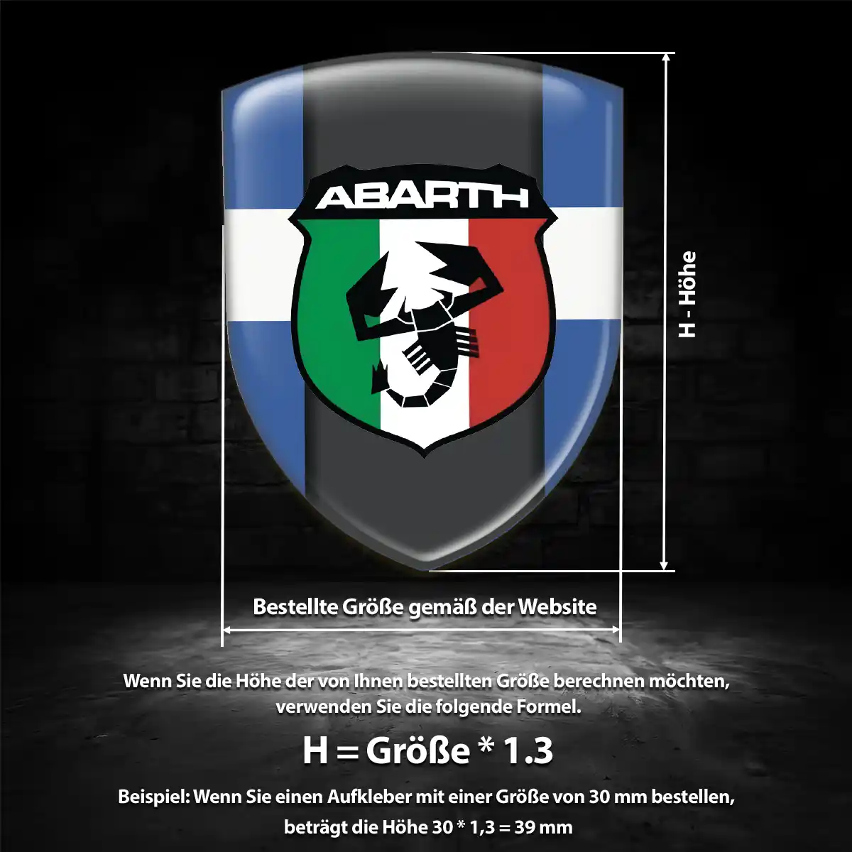 Abarth Aufkleber Emblem Luxus-Edition