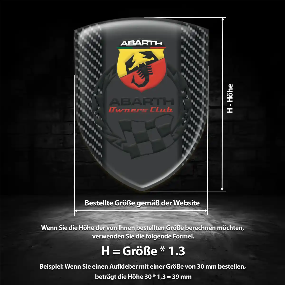 Abarth Aufkleber Emblem Premium-Edition