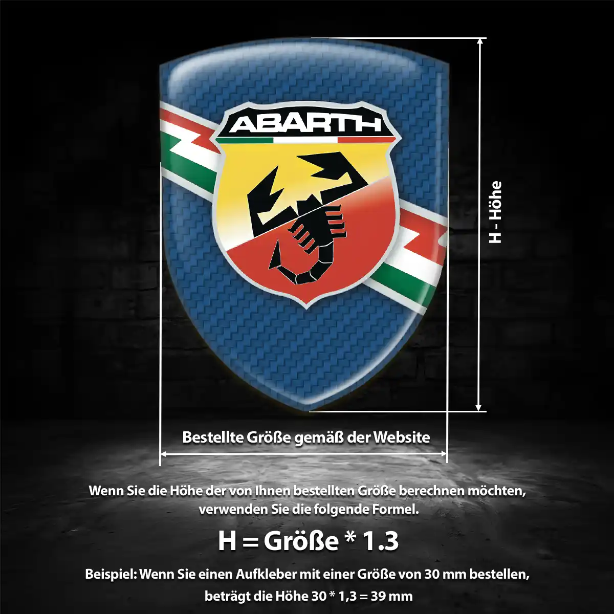 Abarth Aufkleber Emblem Premiumqualität
