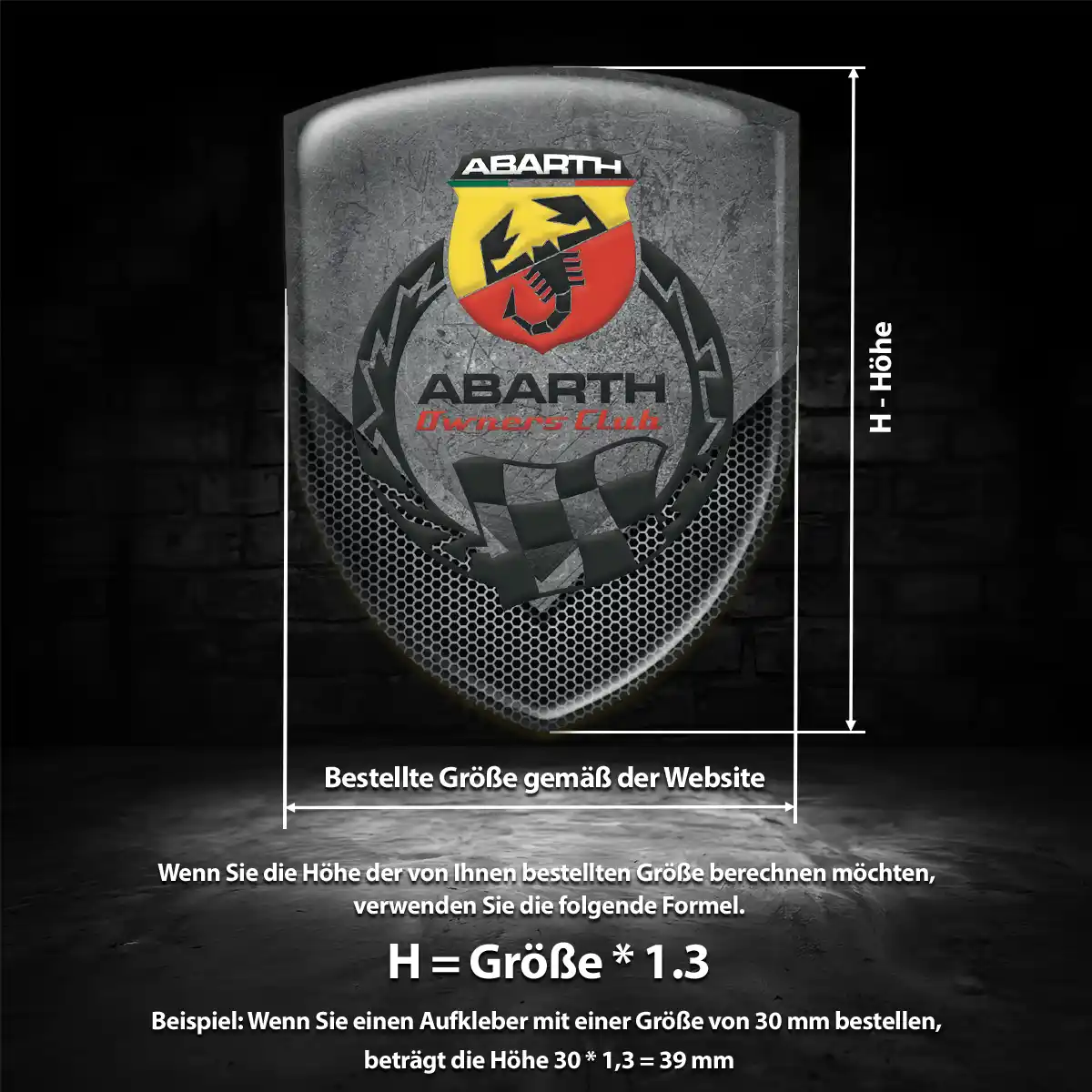 Abarth Aufkleber Emblem Stilvolles Design