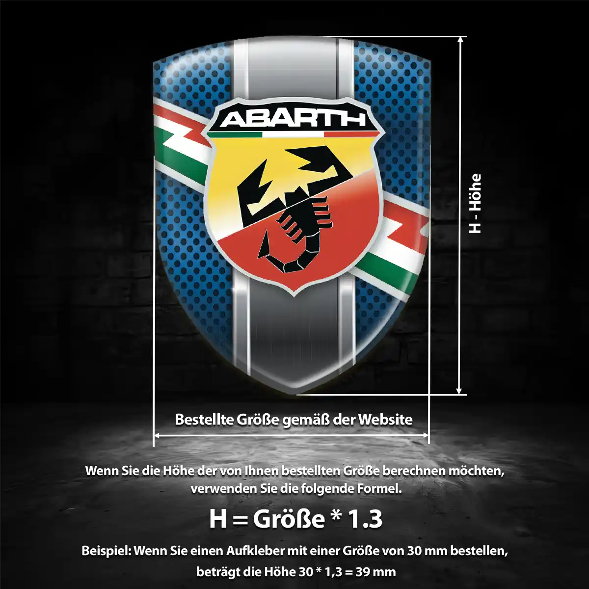 Abarth Aufkleber Emblem Wappen Anspruchsvolles Design