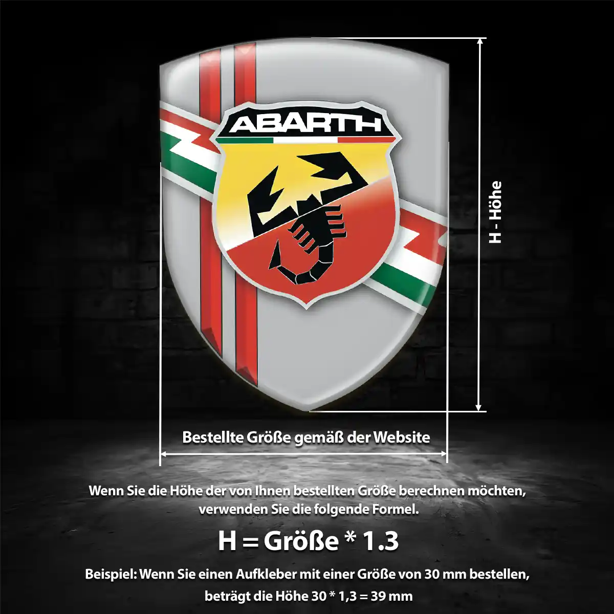 Abarth Aufkleber Emblem Wappen Ausdrucksstarkes Design