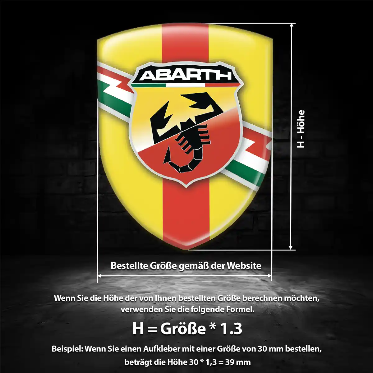 Abarth Aufkleber Emblem Wappen Auto Überzeugende Qualität