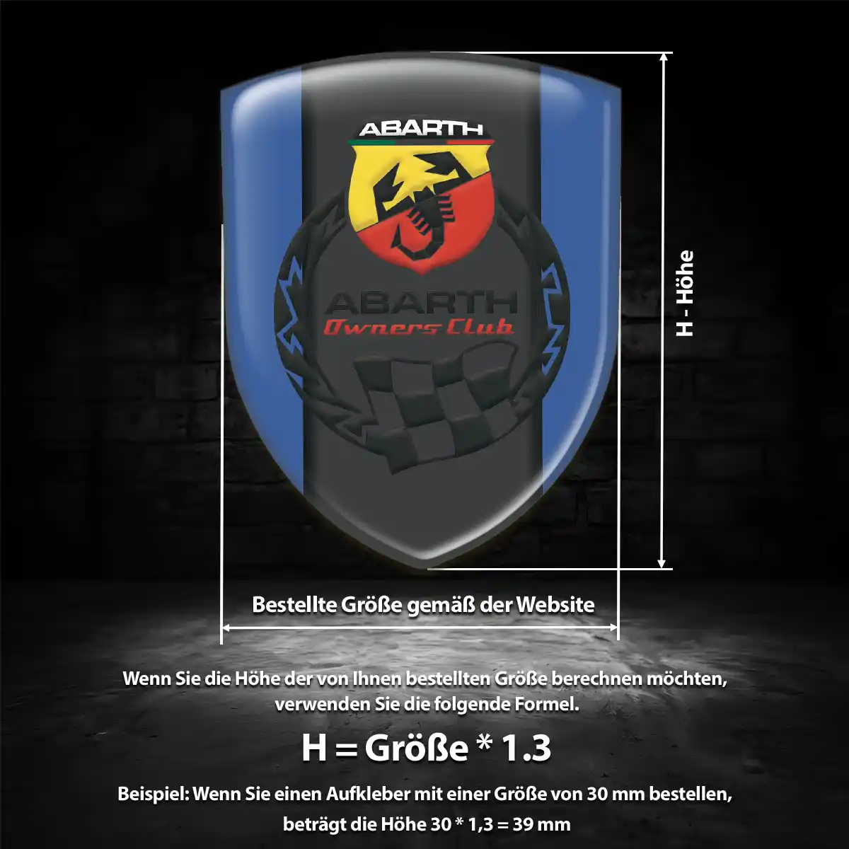 Abarth Aufkleber Emblem Wappen Auto Edles Design