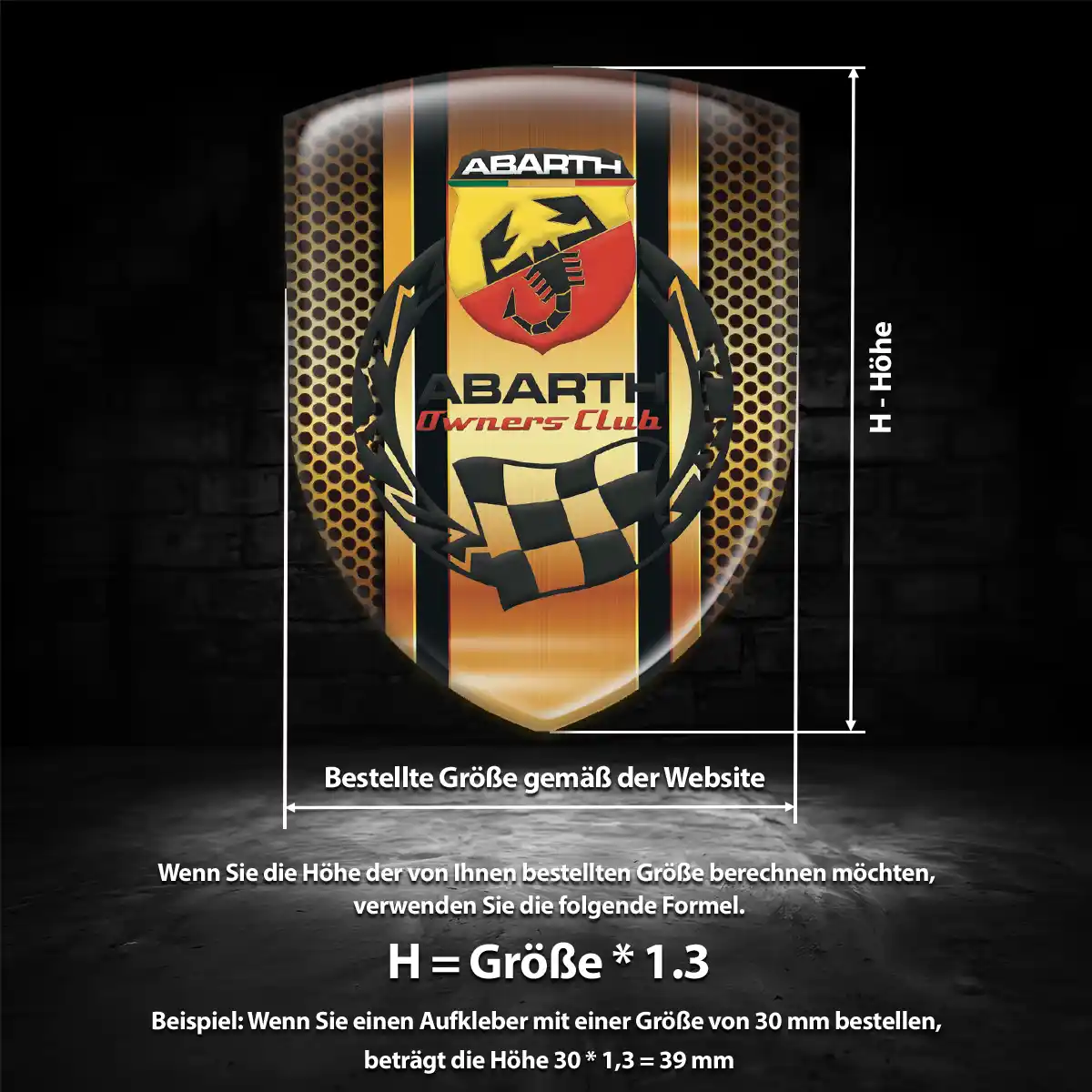 Abarth Aufkleber Emblem Wappen Auto Elegantes Design