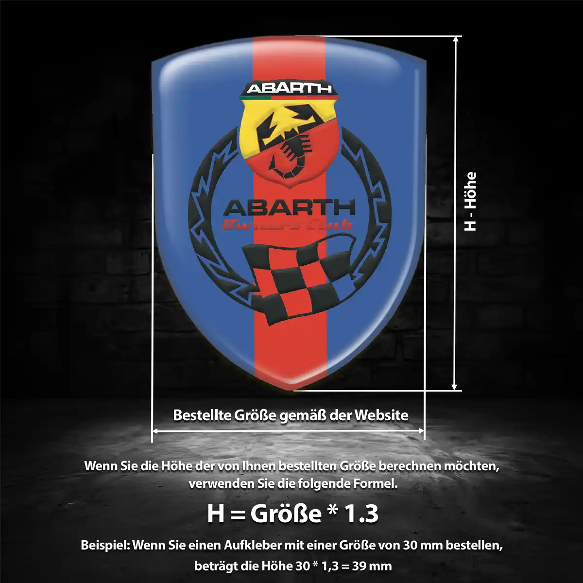 Abarth Aufkleber Emblem Wappen Auto Erstklassige Qualität