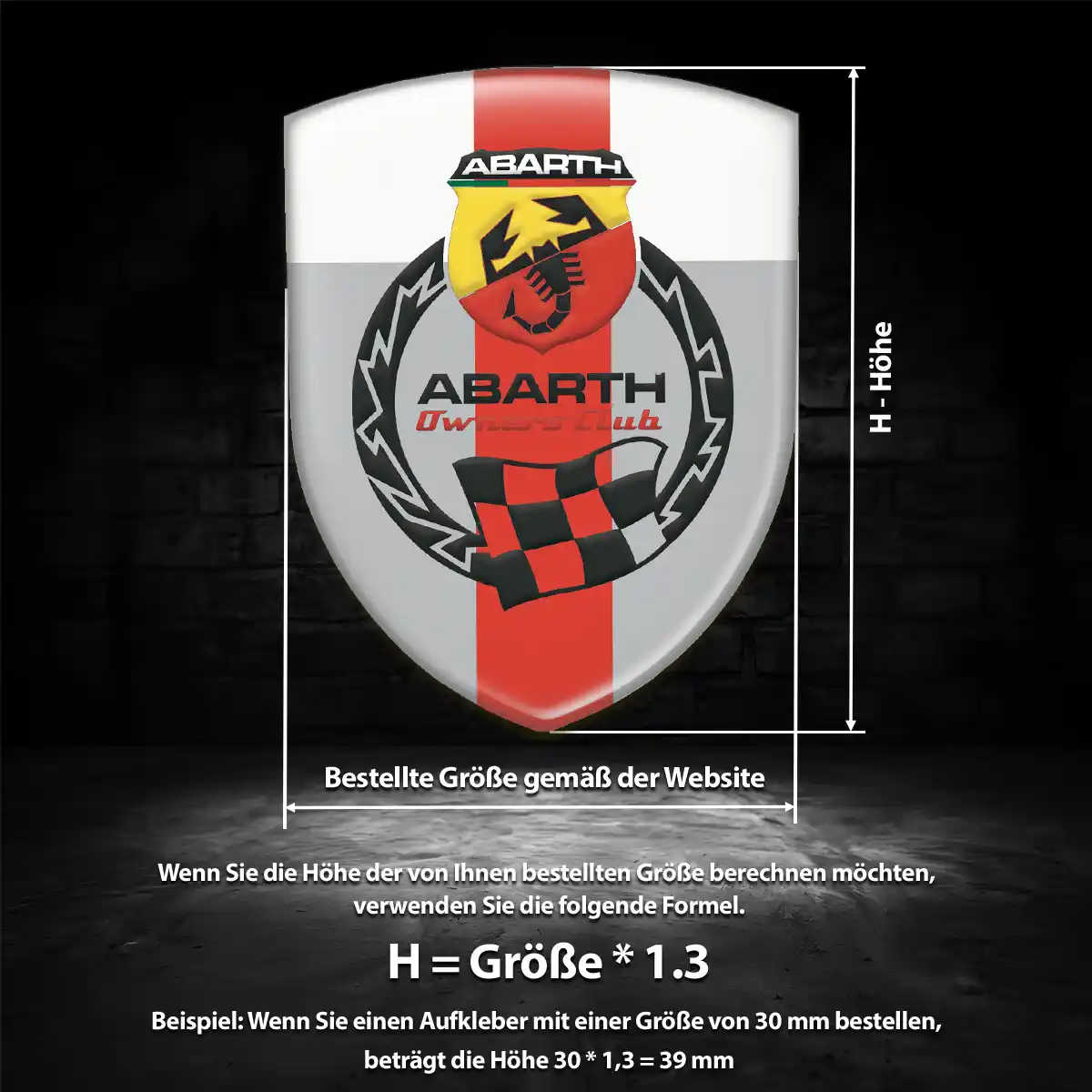 Abarth Aufkleber Emblem Wappen Auto Exterieurdesign
