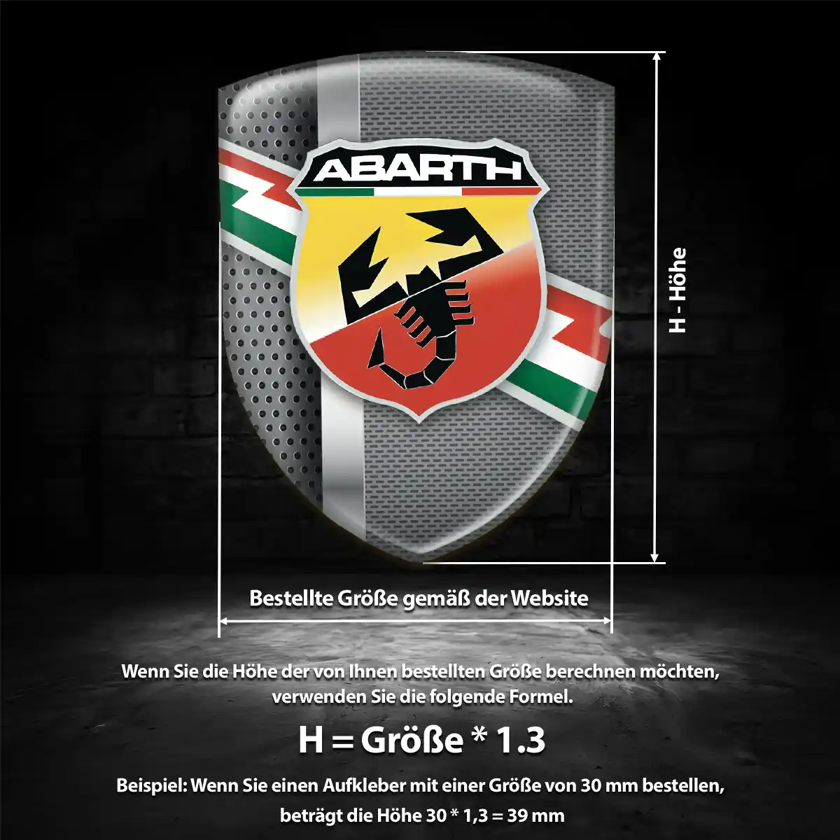 Abarth Aufkleber Emblem Wappen Auto Hohe Qualität