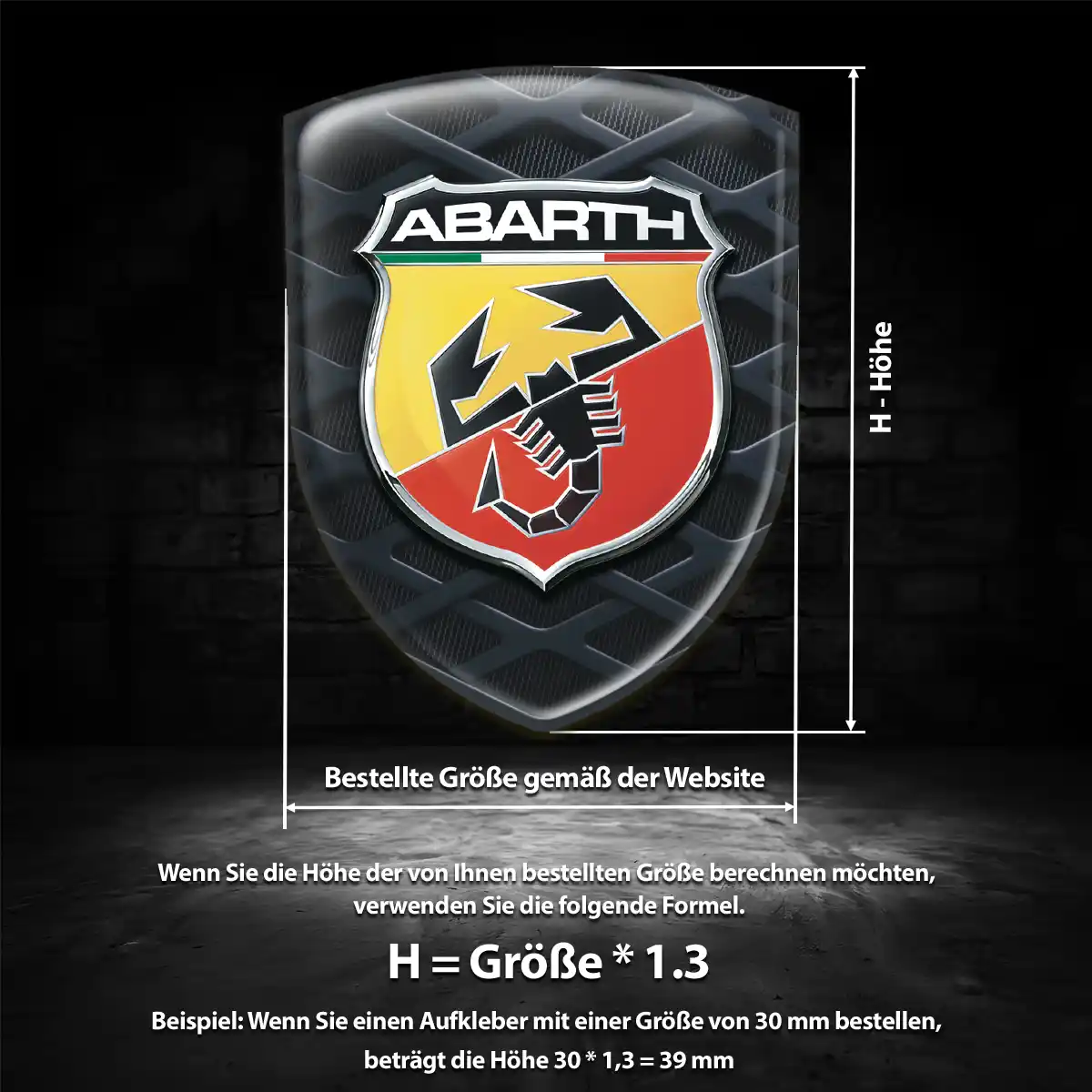 Abarth Aufkleber Emblem Wappen Auto Interieurdesign
