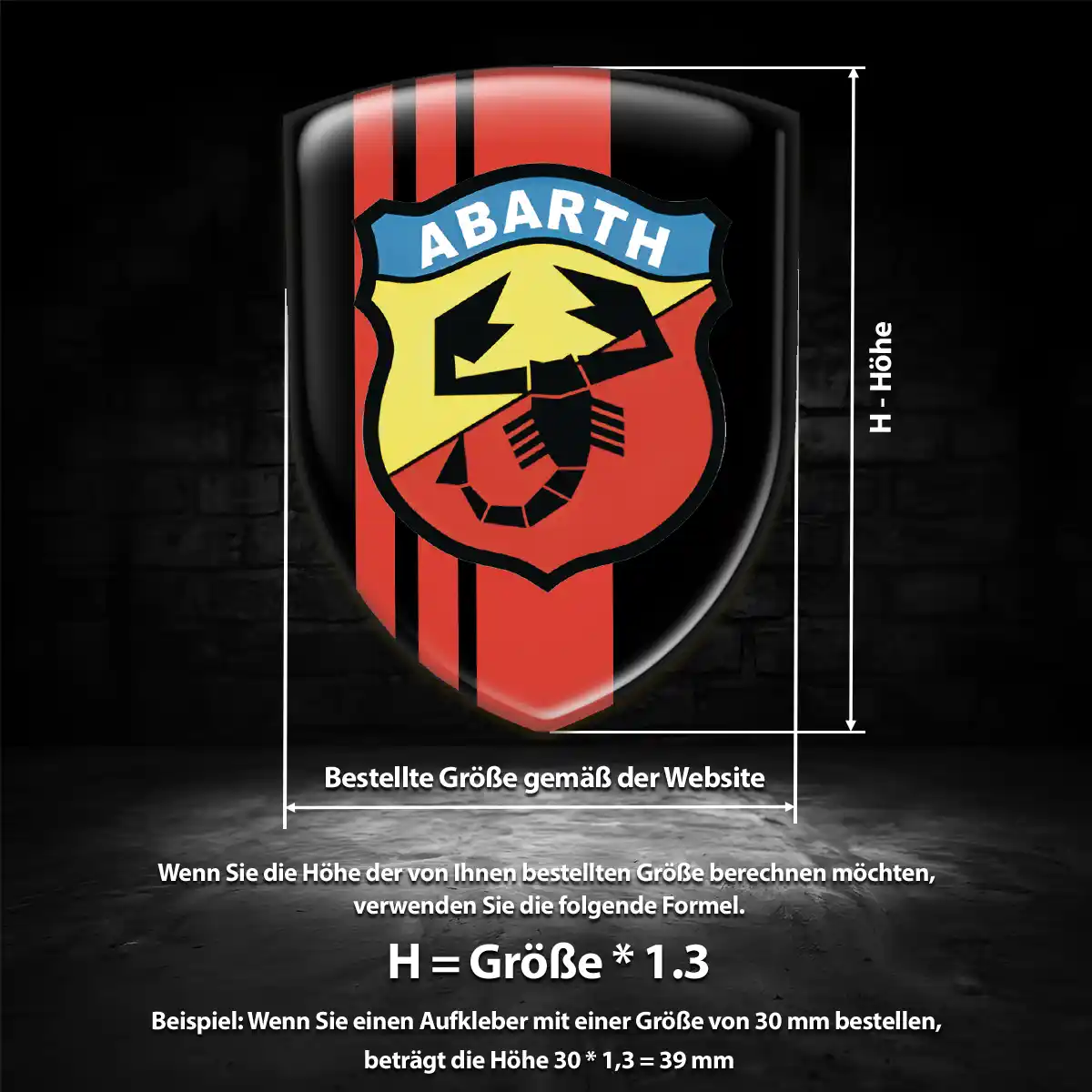 Abarth Aufkleber Emblem Wappen Auto Limitierte Auflage
