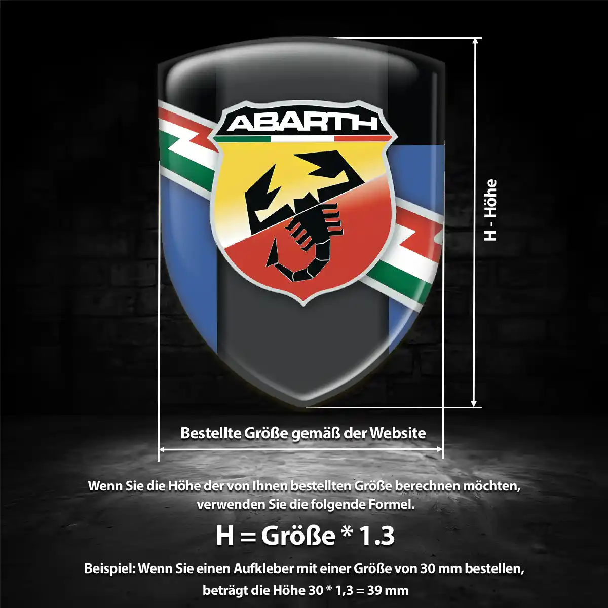 Abarth Aufkleber Emblem Wappen Auto Markenedition