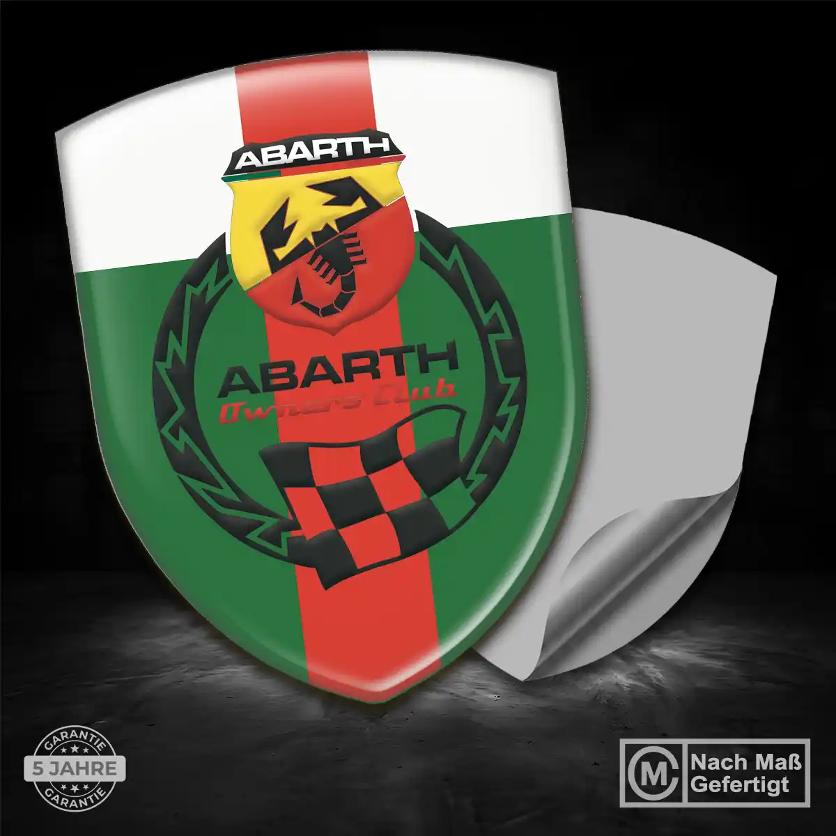 Abarth Aufkleber Emblem Wappen Auto Premium-Edition