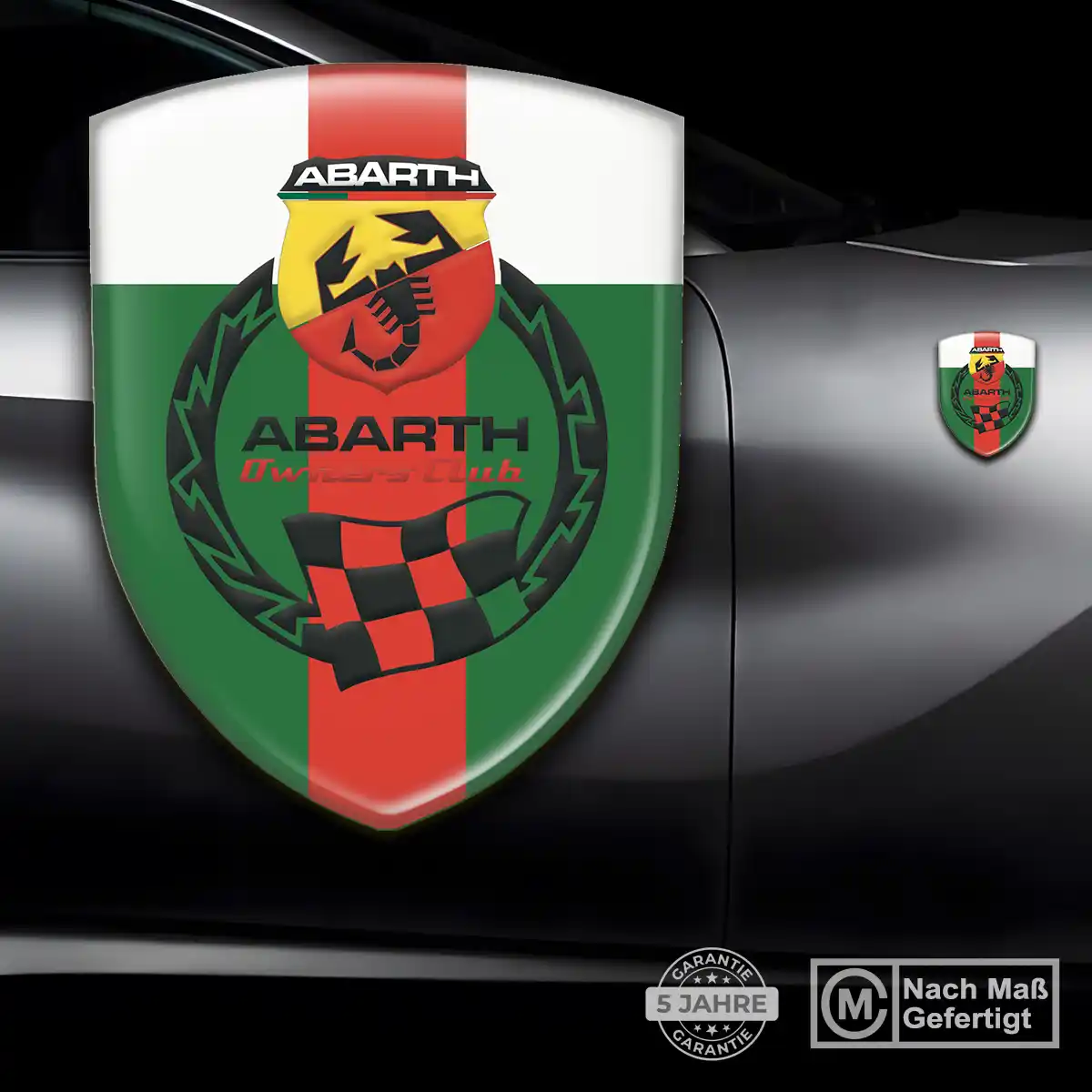 Abarth Aufkleber Emblem Wappen Auto Premium-Edition