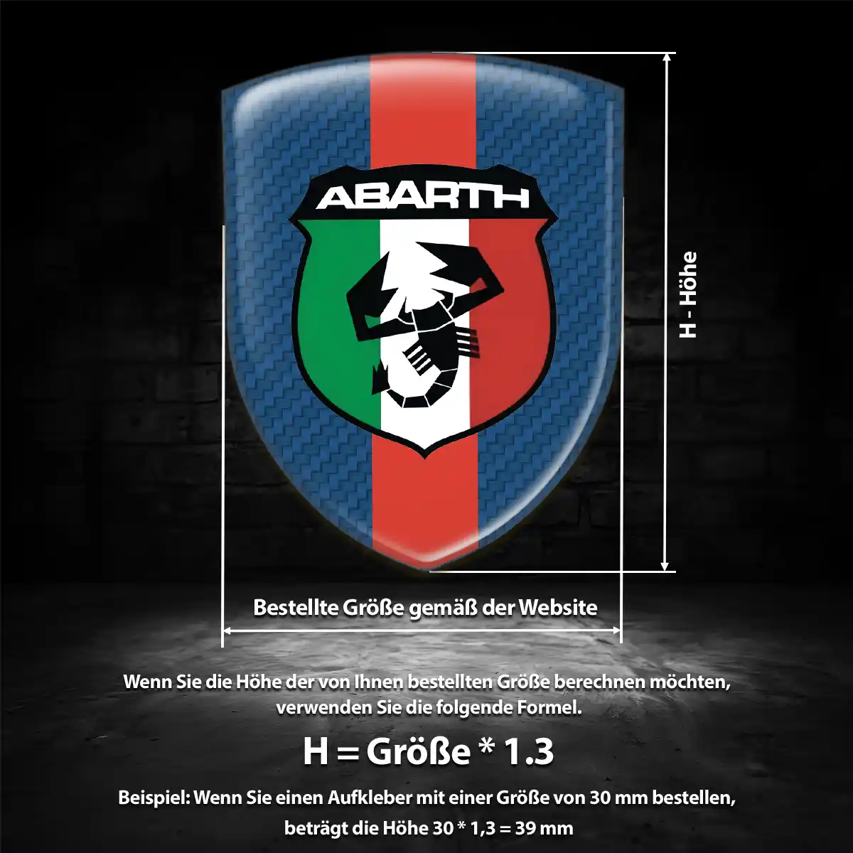 Abarth Aufkleber Emblem Wappen Auto Premiumqualität