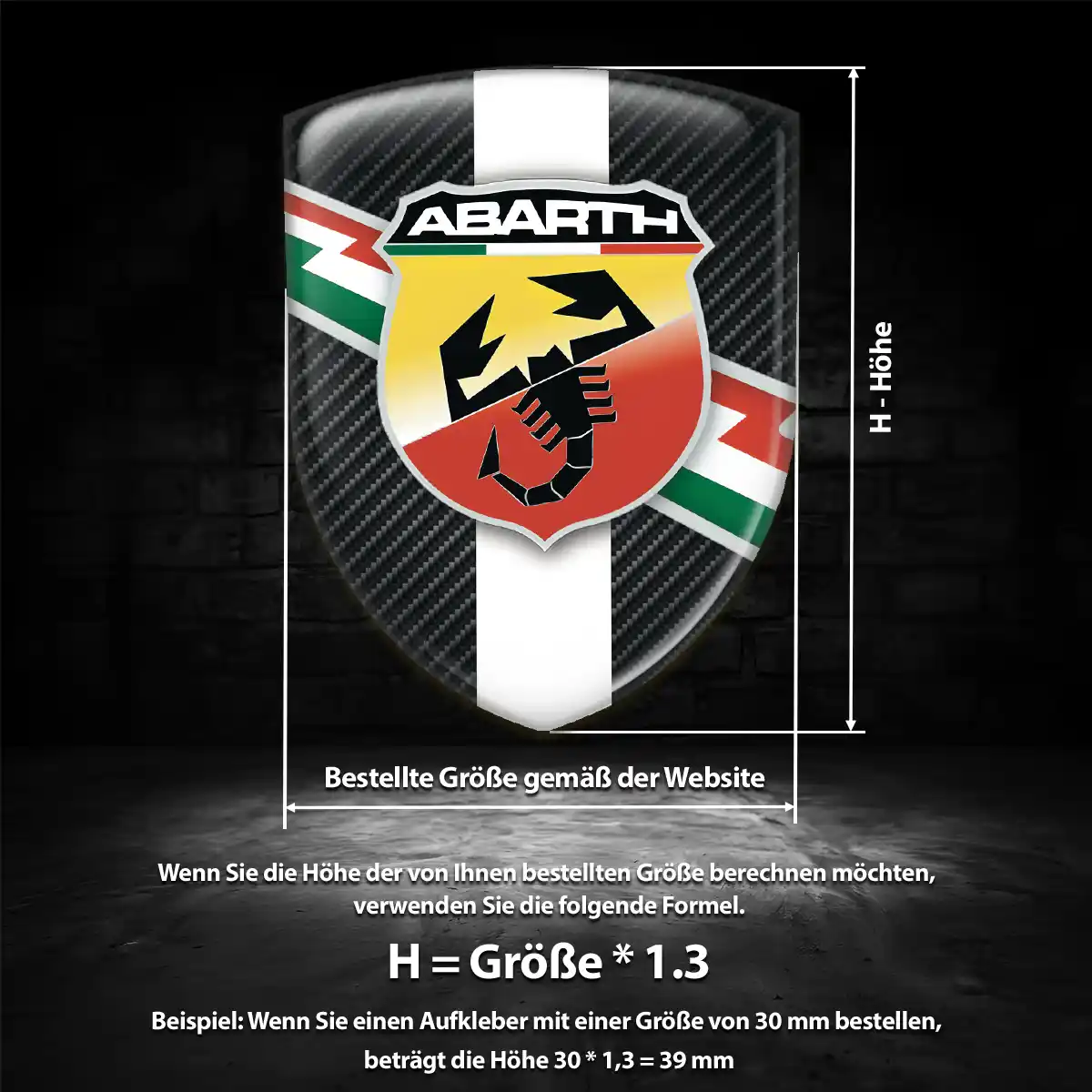 Abarth Aufkleber Emblem Wappen Auto Spitzenqualität