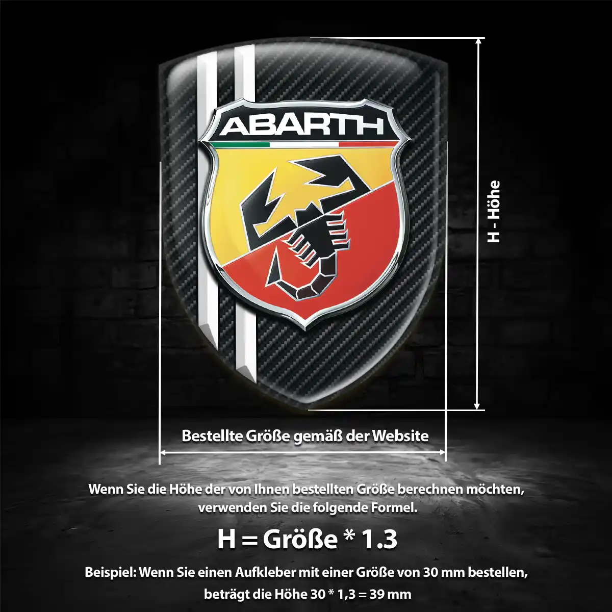 Abarth Aufkleber Emblem Wappen Erstklassige Qualität