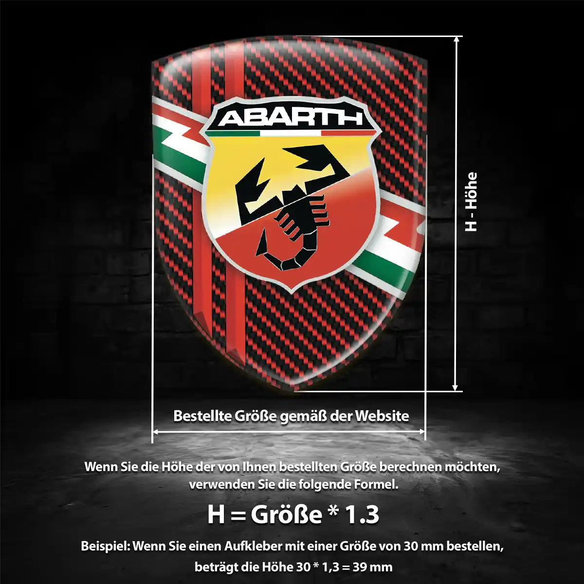 Abarth Aufkleber Emblem Wappen Limitierte Auflage