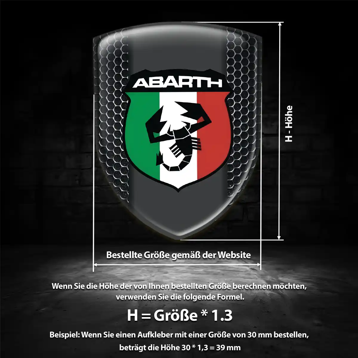 Abarth Aufkleber Emblem Wappen Markenedition