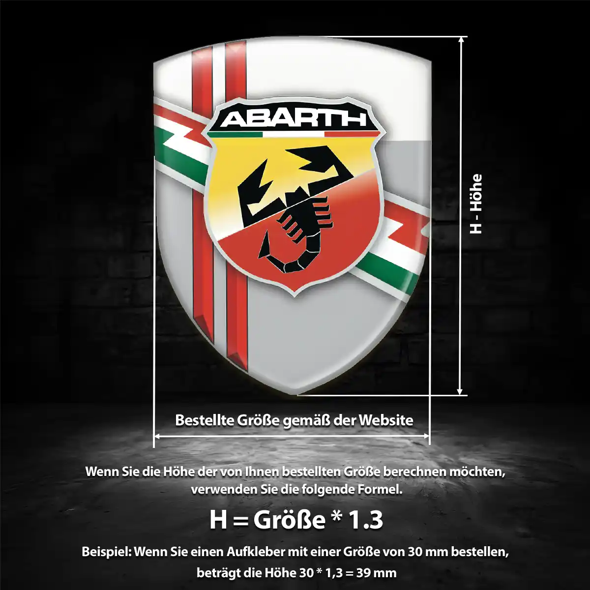 Abarth Aufkleber Emblem Wappen Modernes Design