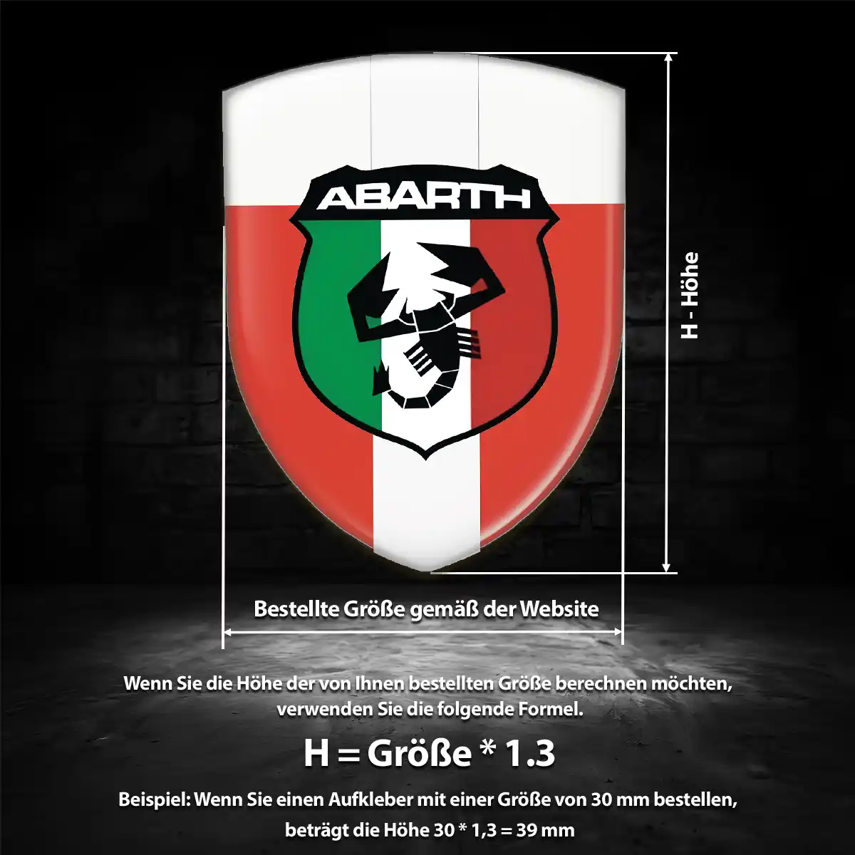 Abarth Aufkleber Emblem Wappen Premiumqualität