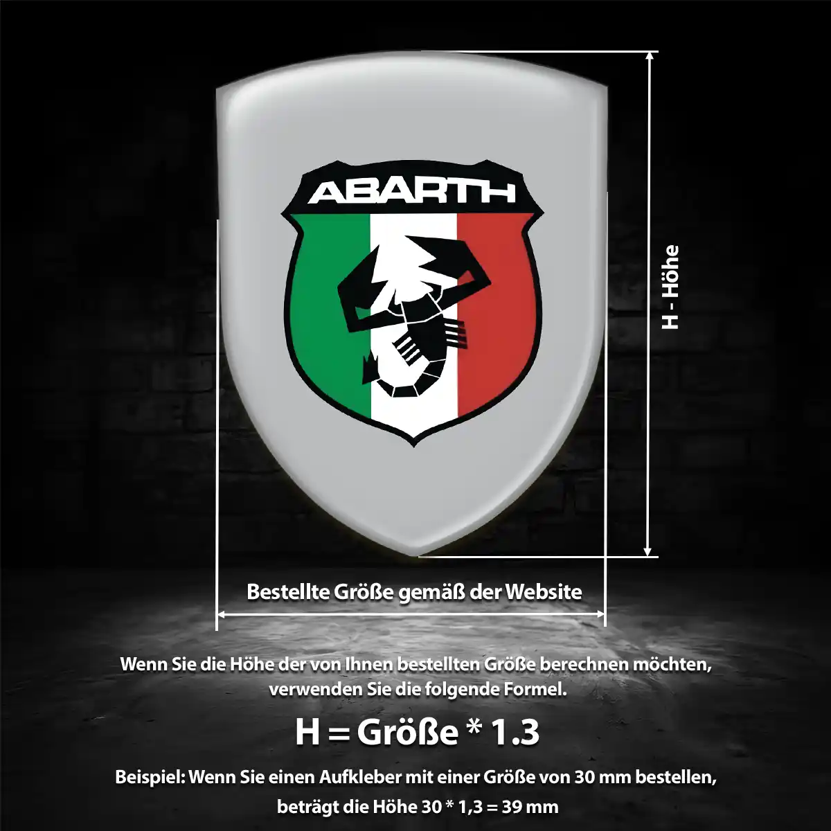 Abarth Aufkleber Emblem Wappen Spitzenqualität
