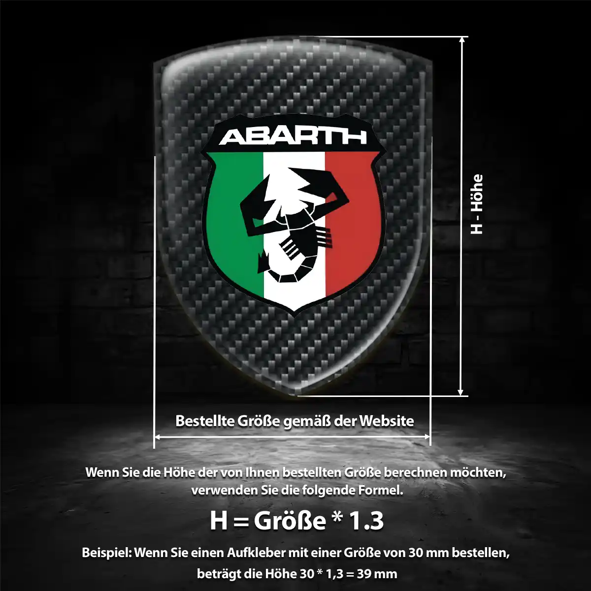Abarth Aufkleber Emblem Wappen Tuningfahrzeug