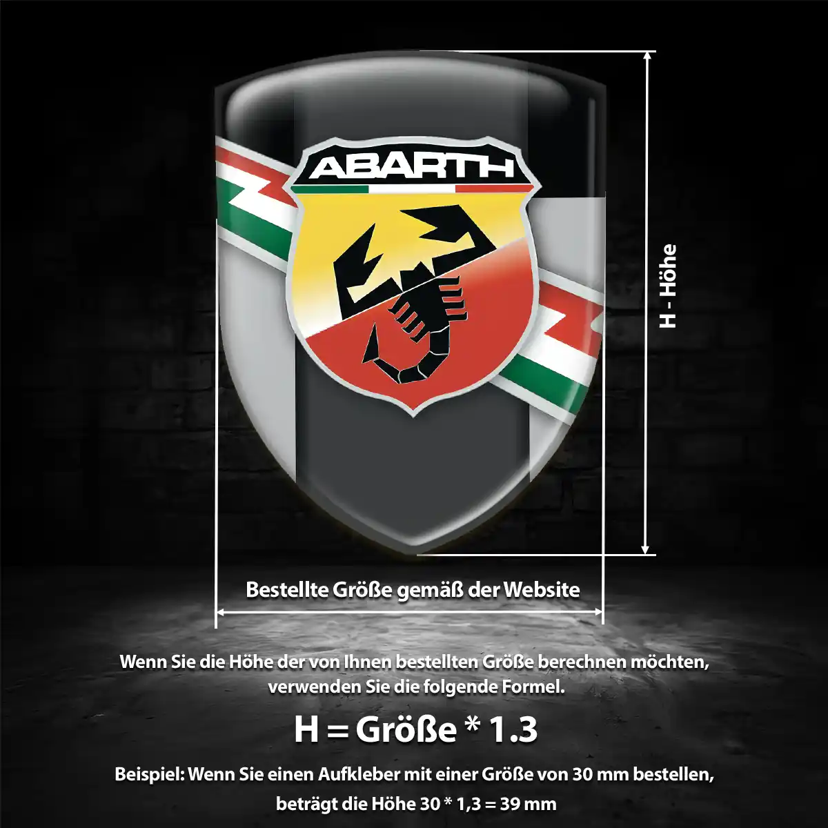 Abarth Aufkleber Embleme Silikon Anspruchsvolles Design