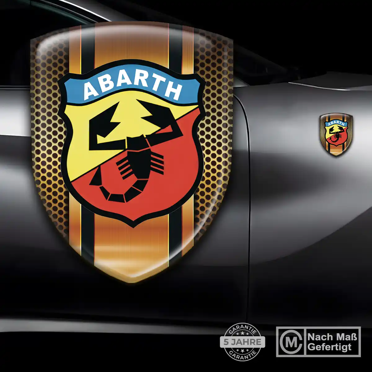 Abarth Aufkleber Embleme Silikon Ausdrucksstarkes Design