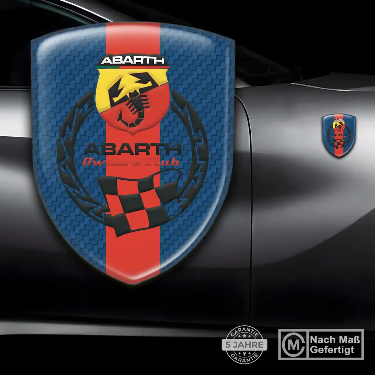 Abarth Aufkleber Embleme Silikon Auto Edles Design
