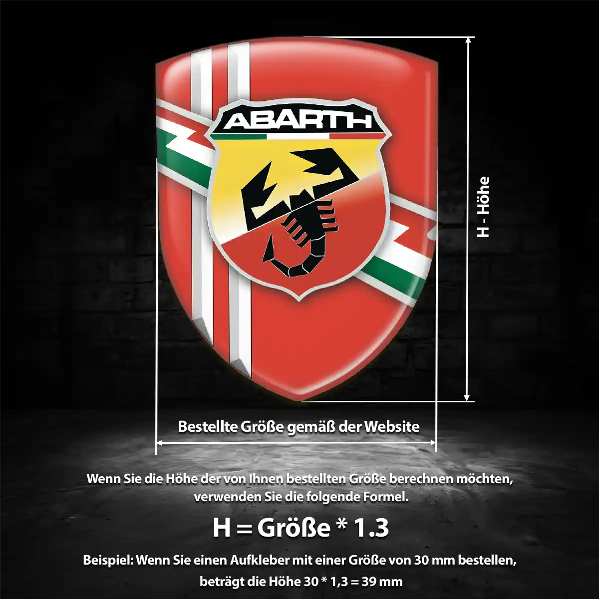 Abarth Aufkleber Embleme Silikon Auto Elegantes Design