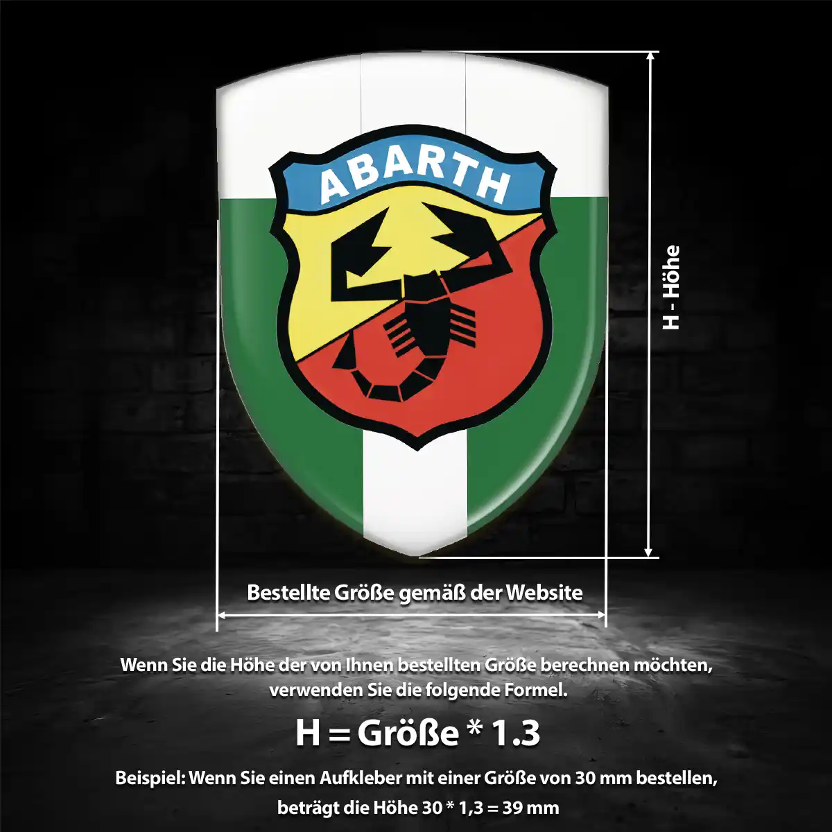 Abarth Aufkleber Embleme Silikon Auto Höchste Qualität