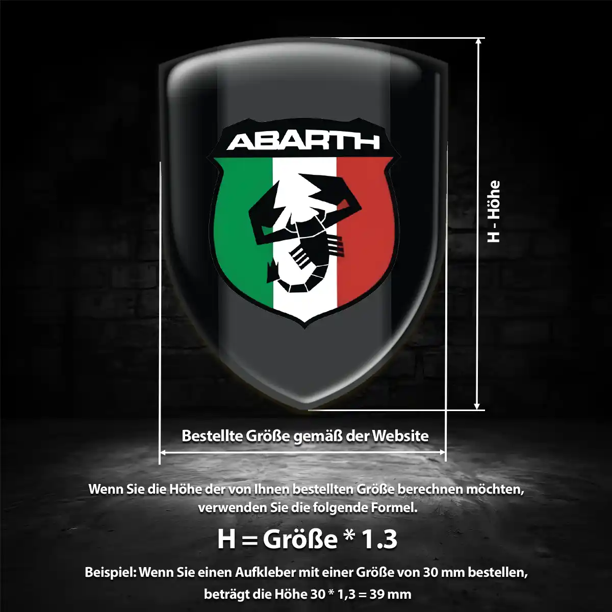 Abarth Aufkleber Embleme Silikon Auto Interieurdesign