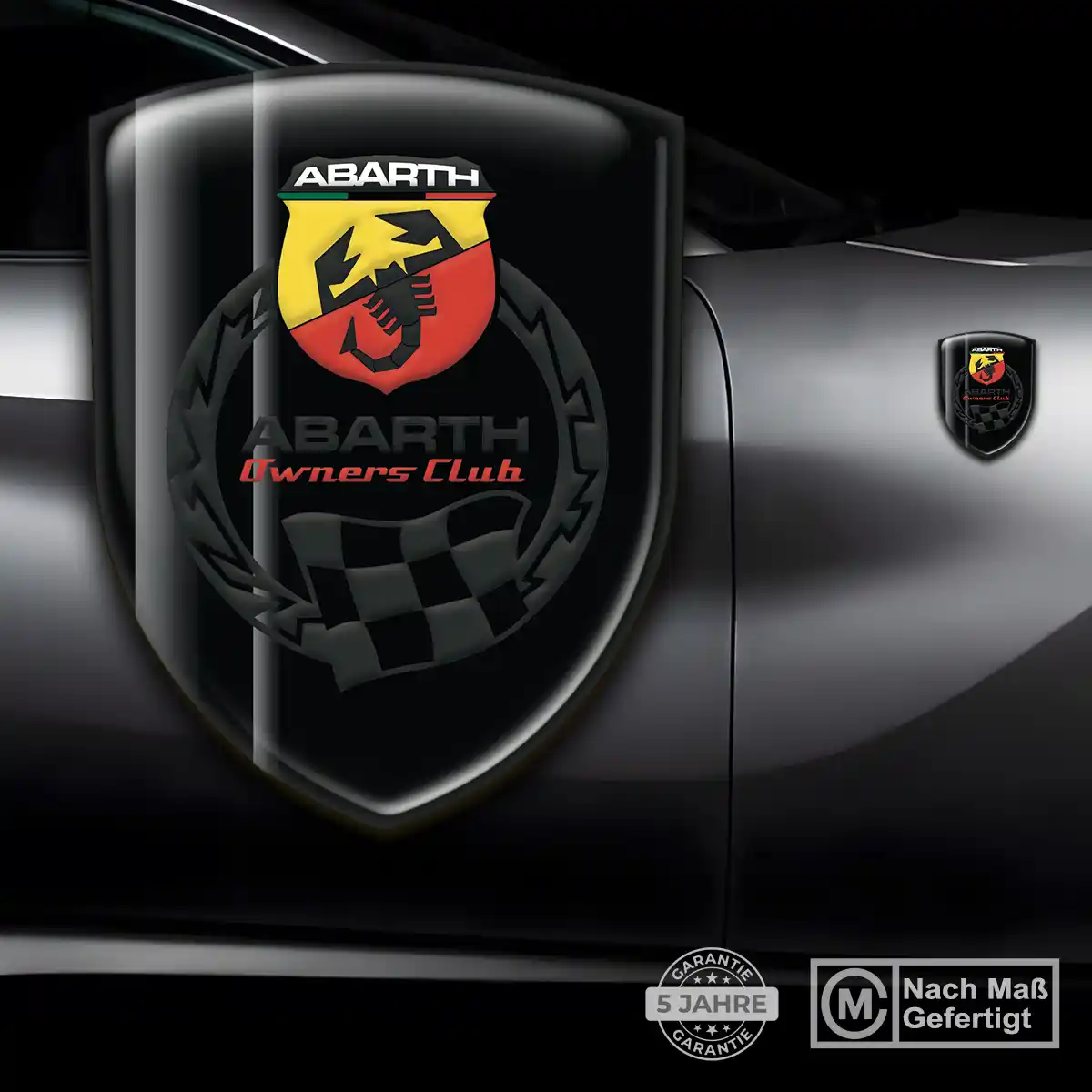 Abarth Aufkleber Embleme Silikon Auto Markenedition