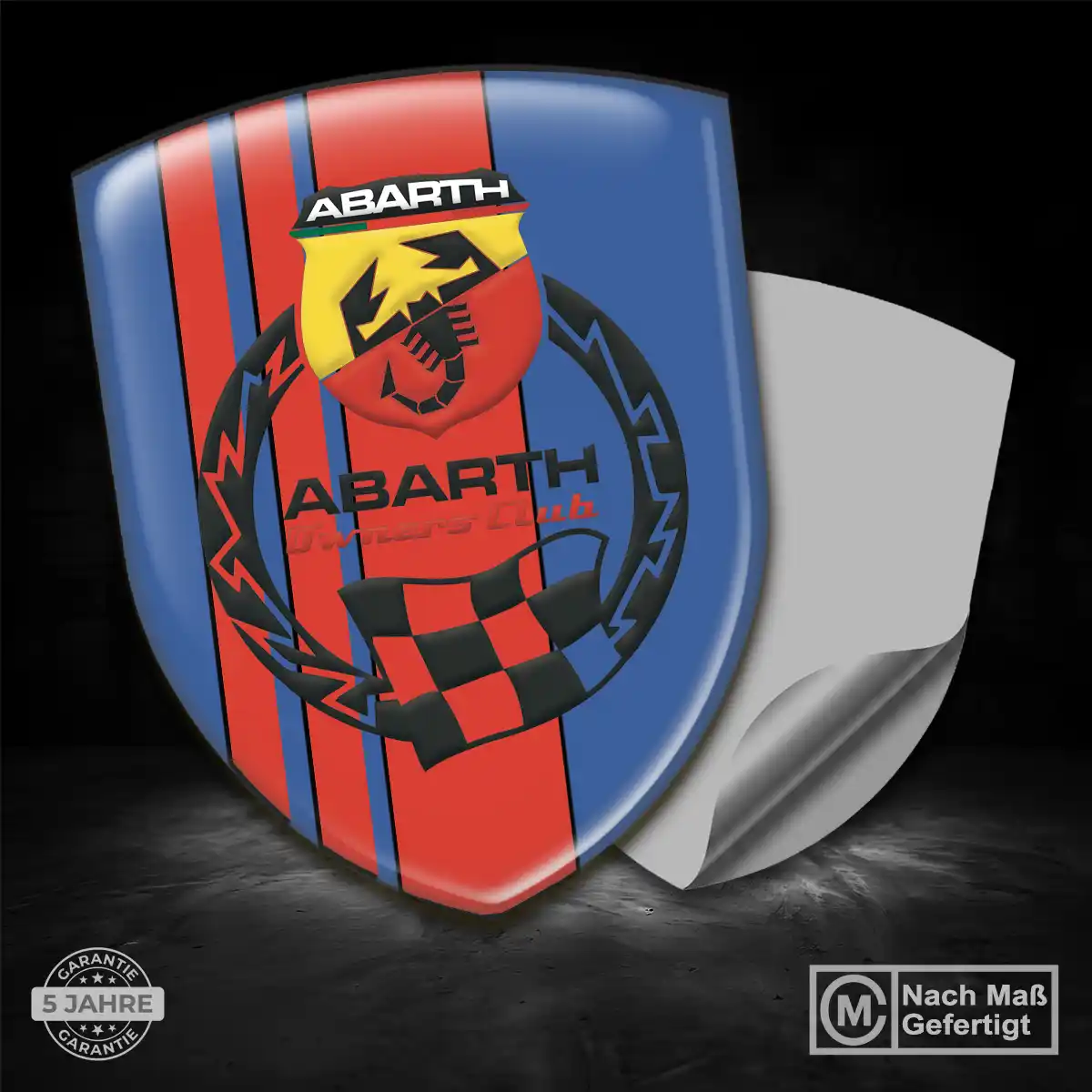 Abarth Aufkleber Embleme Silikon Auto Premiumqualität