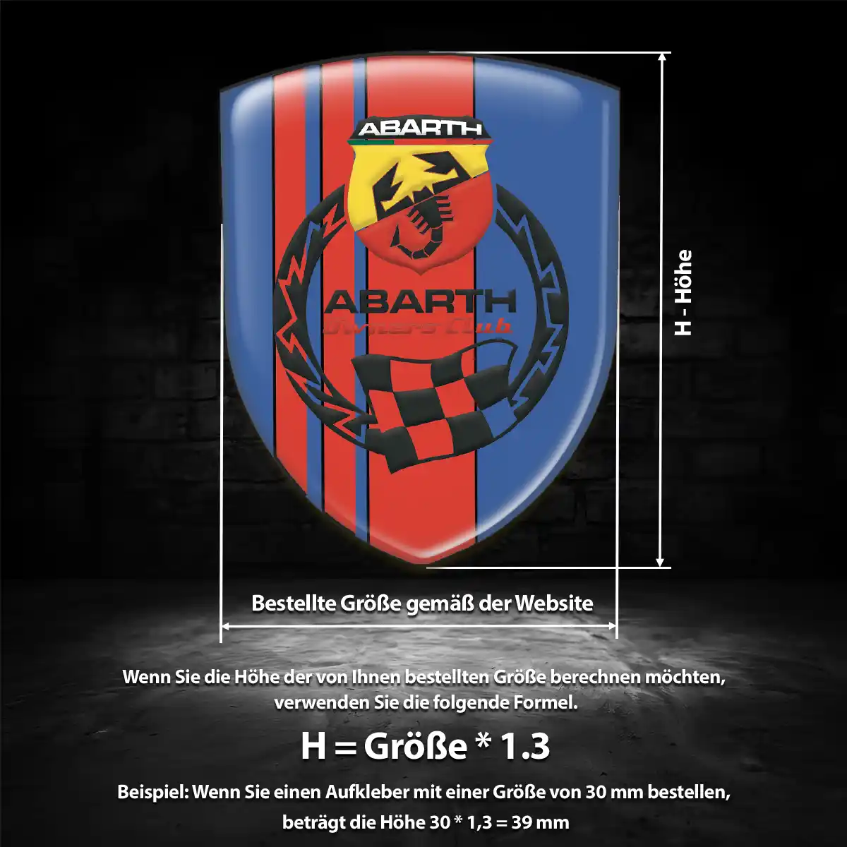 Abarth Aufkleber Embleme Silikon Auto Premiumqualität