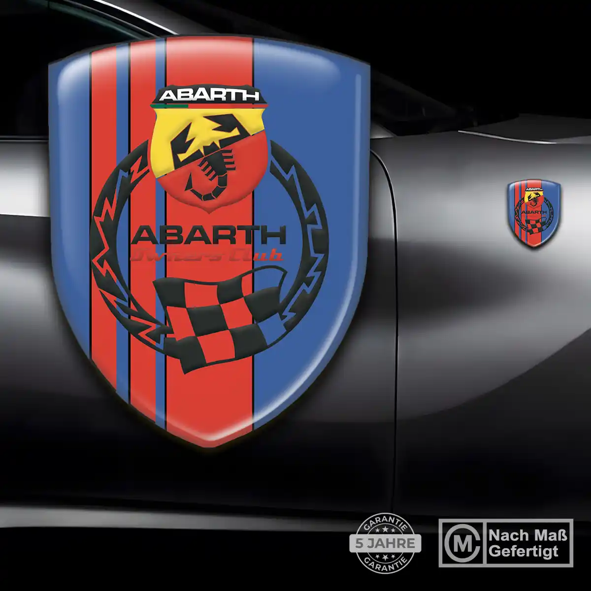 Abarth Aufkleber Embleme Silikon Auto Premiumqualität